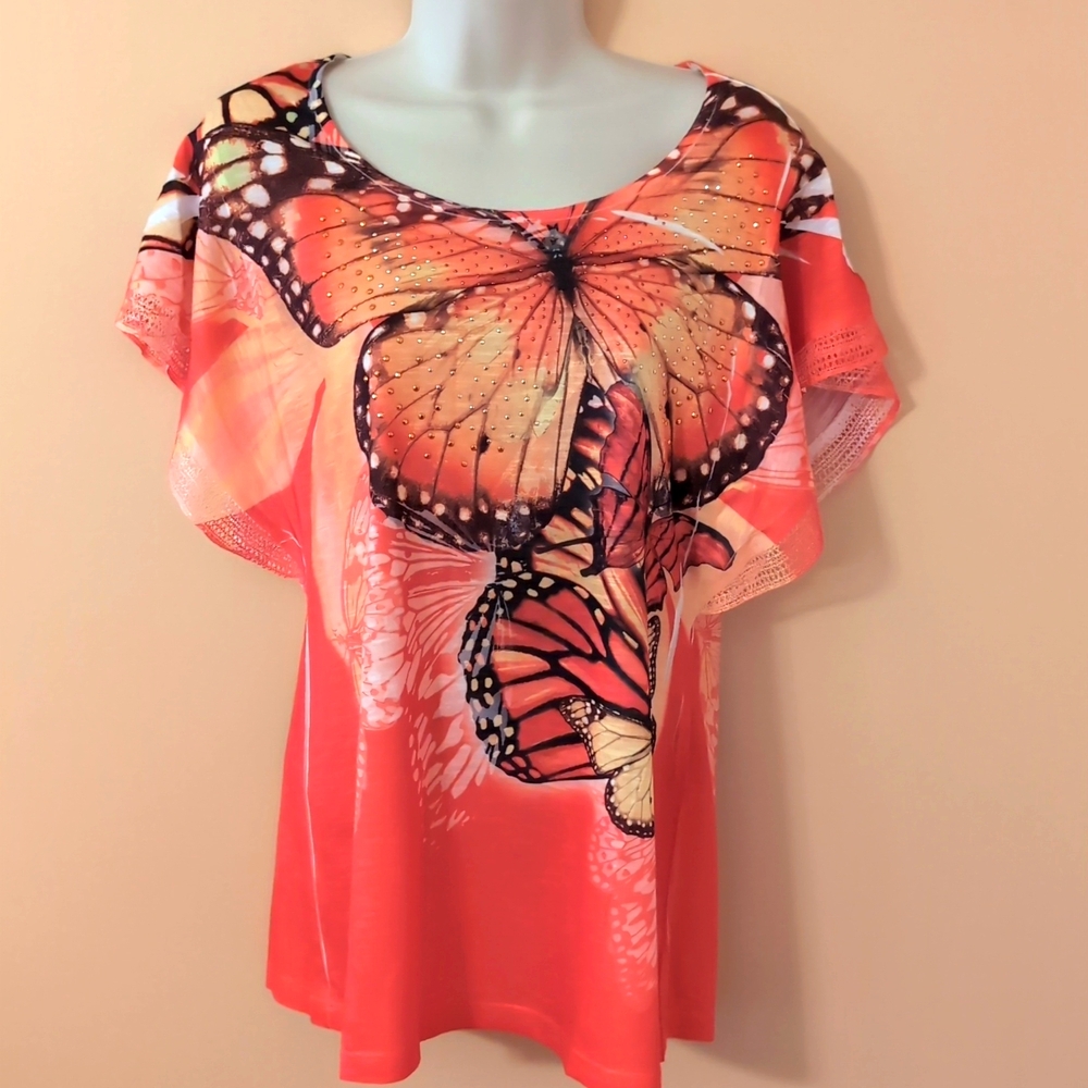 NWT Cato Ladies Short Sleeve Blouse